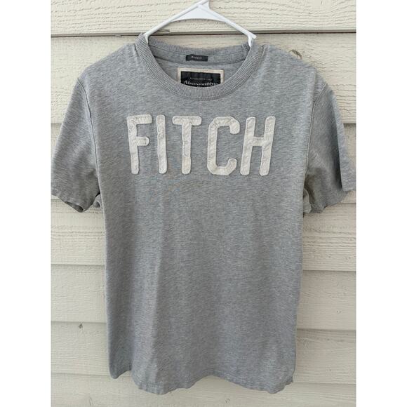 ABERCROMBIE & FITCH Soft Gray Muscle T-Shirt  Men's Size Medium - Picture 2 of 6